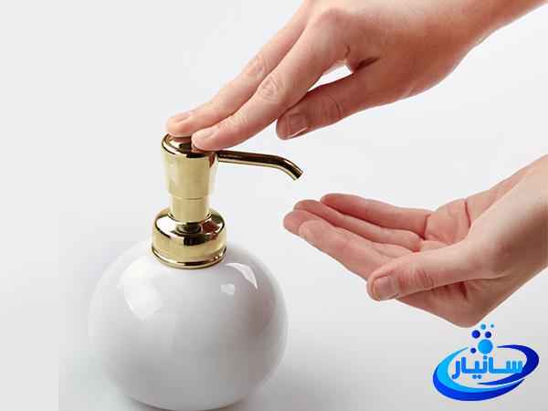 توزیع مایع دستشویی 4 لیتری کرمی